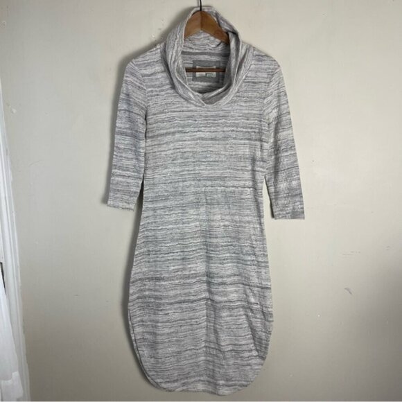 Anthropologie Saturday Sunday Gray Cowled Midi Chemise Midi Dress size XS cozy - Picture 2 of 11